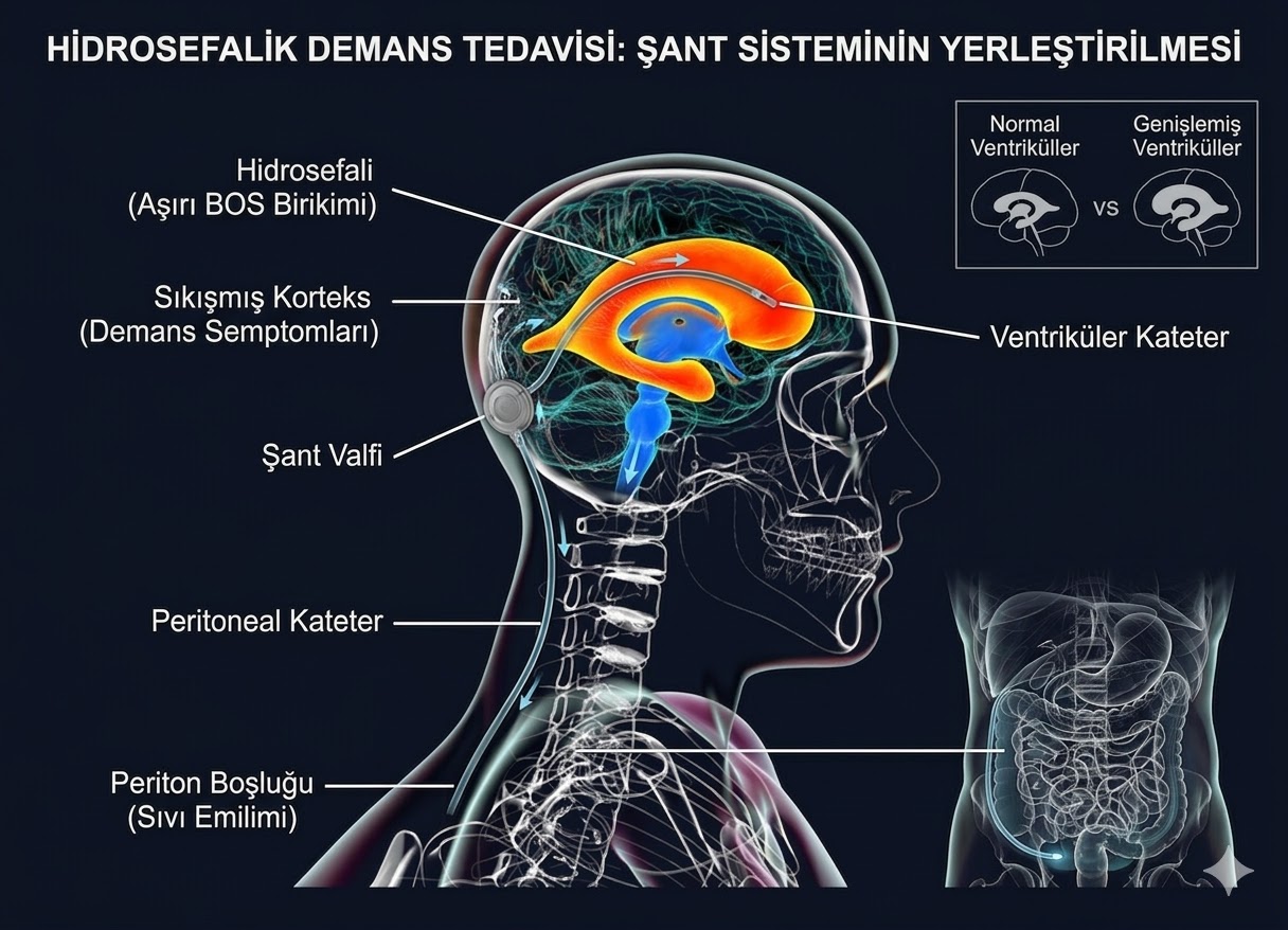 Hidrosefalik Demans Shunt Takılması